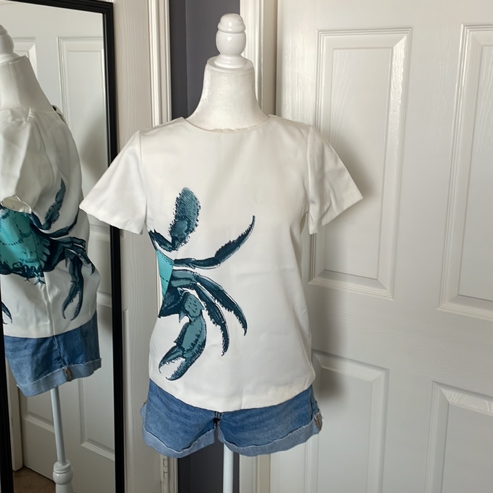 🌟2X HOST PICK! ⬇️REDUCED! J.Crew white crab top - Picture 3 of 9